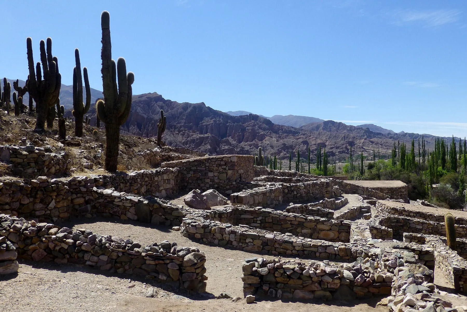 Vista de Tilcara, localidad de la Quebrada de Humahuaca, Jujuy