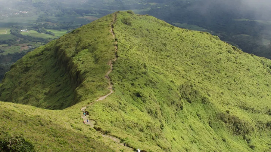 Paisajes montañosos y verdes del norte de Martinica, ideales para el senderismo y la observación de la naturaleza