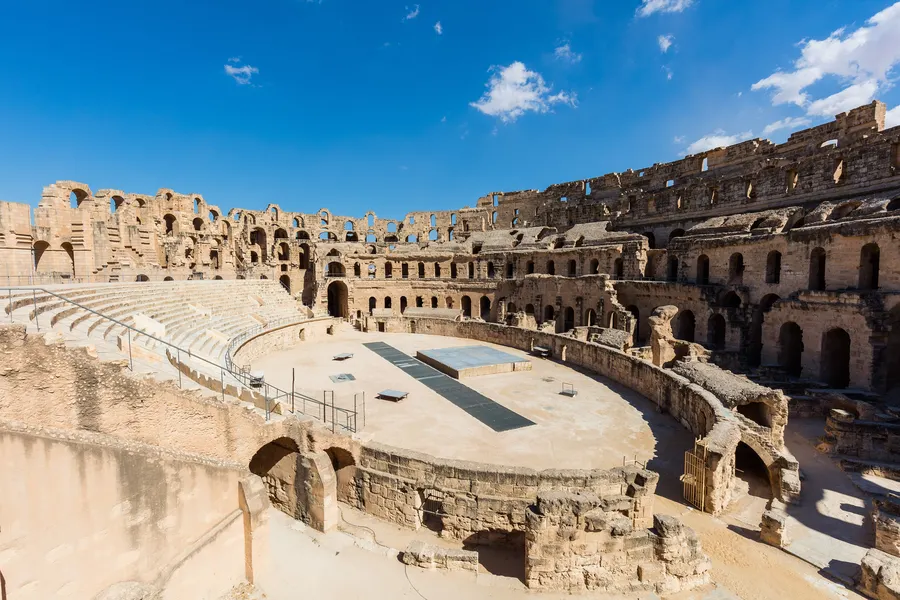 Anfiteatro romano de El Jem, en Túnez