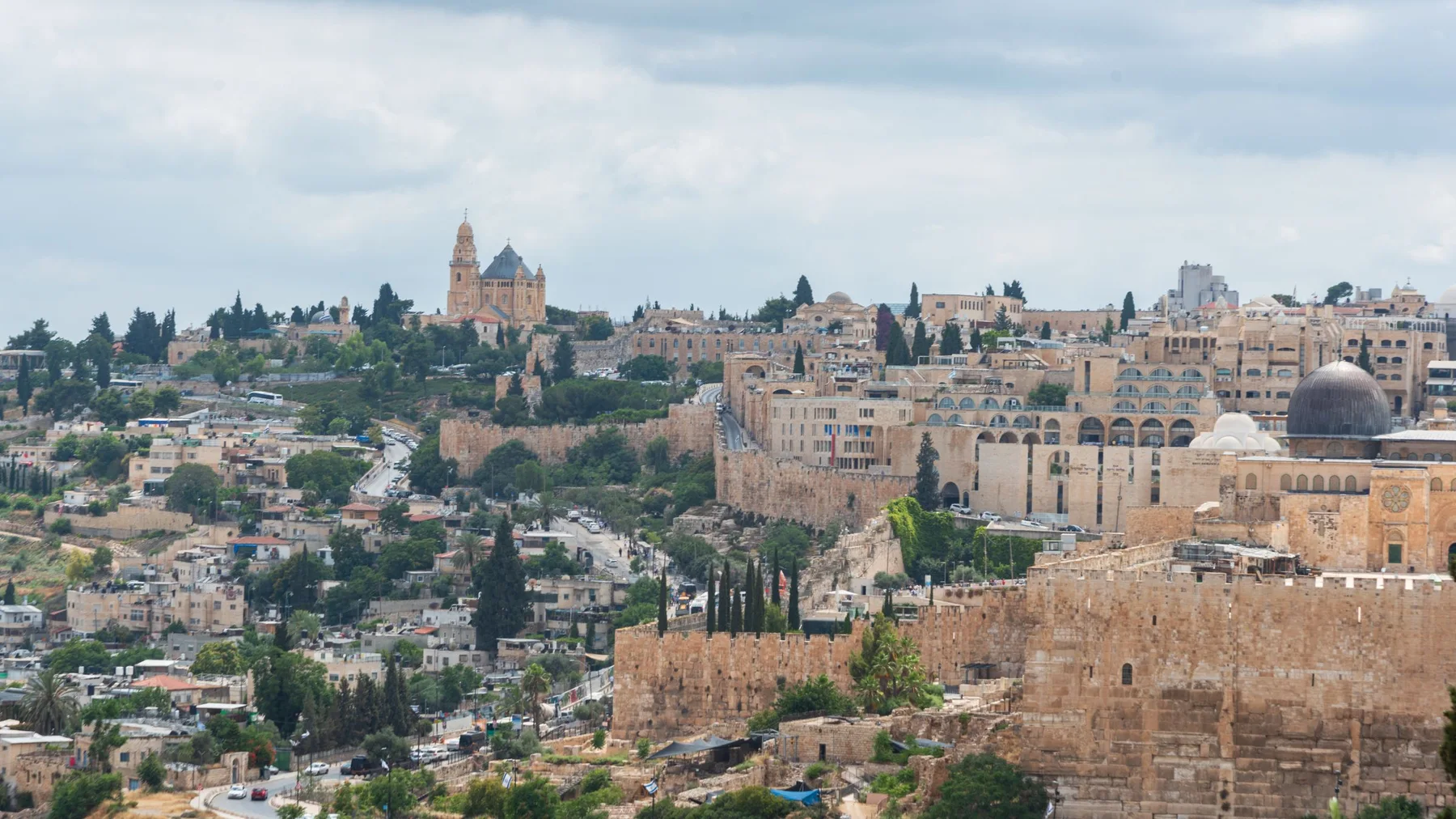 Vista panorámica del casco antiguo de Jerusalén, en Israel
