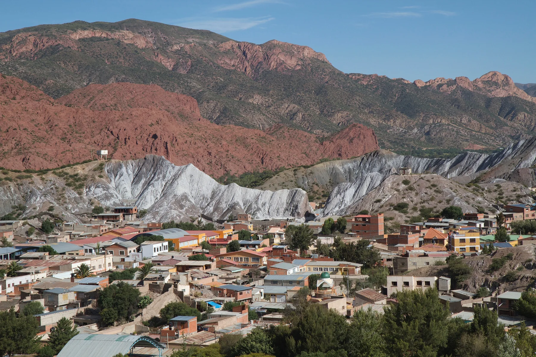Cordillera de los Chichas detrás de la ciudad de Tupiza, en Sud Chichas, Bolivia